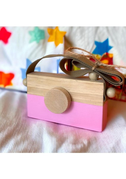 ahşap Waldorf Fotoğraf Makinesi, Eğitici Bebek Kamera Oyuncağı ,bebek Odası Dekoru Hediyelik1 Adet modelleri