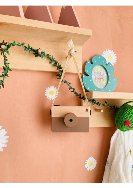 kahverengi Ahşap Fotoğraf Makinesi - Oyuncak 1 Parça 1+ Yaş1 Adet