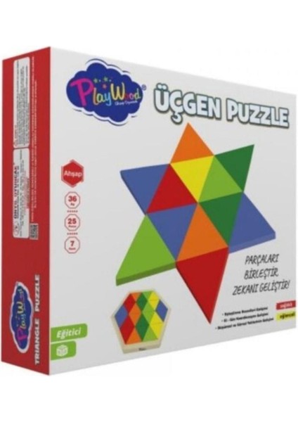 Luxurykutuda Ahşap Üçgen Puzzle 24 Parça ONY-3951 Adet