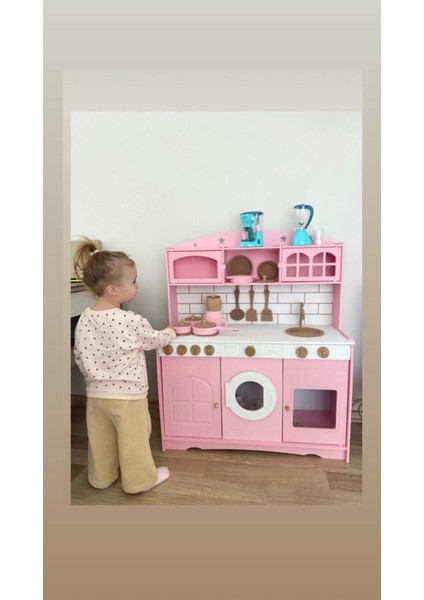 özka Hobi Pembe Tencere ve Tava Setli Mutfak Seti1 Adet