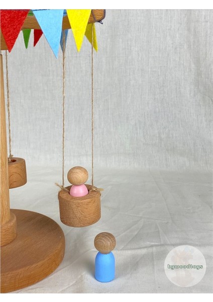 Luxurybywoodtoys Dönen Salıncak Doğal Ahşap Oyuncak1 Adet fiyatları