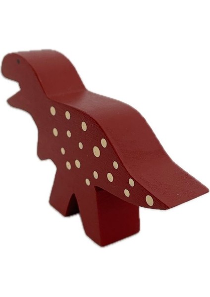 Luxuryahşap Oyuncak Dinozorlar - Bordo Dinozor1 Adet