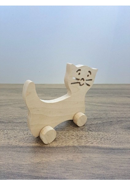ahşap Oyuncak Kedi1 Adet