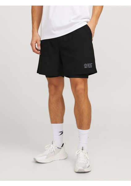 Jcocnz Shorts Wıth Inner Tıghts Noos Erkek Siyah Şort 12278063-02