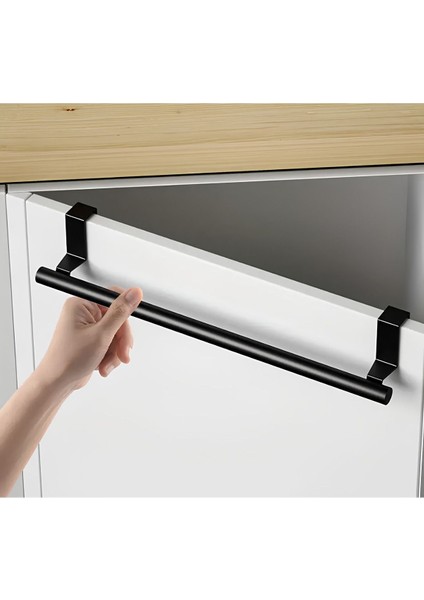 Şık Metal Siyah Mutfak Havlu Askısı, Çekmece Üstü ve Kapak Üstü Tasarım modelleri