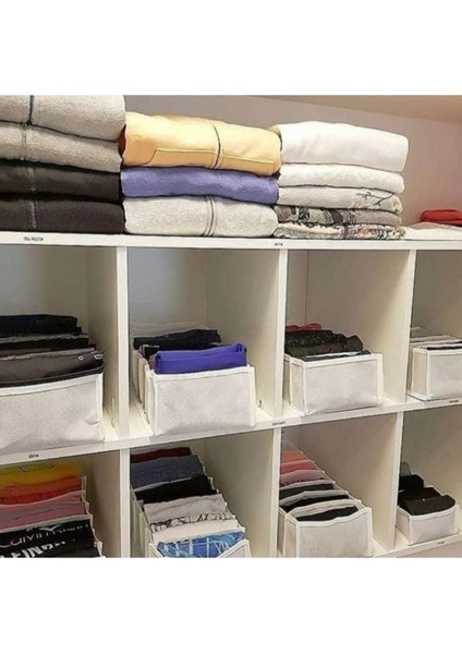4'lü Xlarge Kumaş Çekmece İçi Düzenleyici Organizer, Beyaz fiyatları