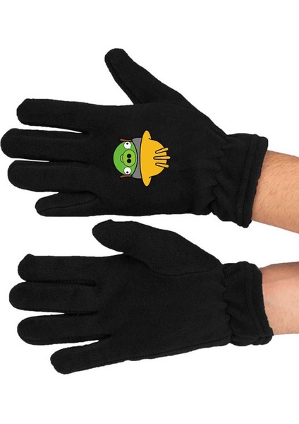 Siyah Uzun Polar Eldiven, Şık ve Rahat Kış Aksesuarı