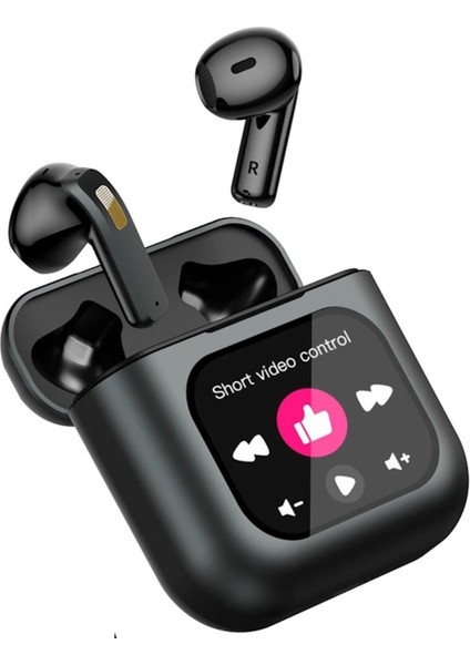 TWS K1 Akıllı Bluetooth Kulaklık ENC Dokunmatik Ekranlı 8GB Hafıza Sesli Görüşme Kulak İçi Kulaklık