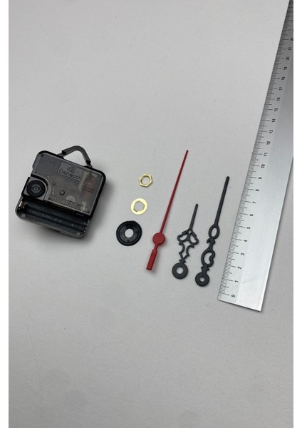 Saat Mekanizması, Akar Sessiz Duvar Saati Mekanizması, 14 mm Şaft, Akrep-Yelkovan-Saniye-(Askılı) indirimleri