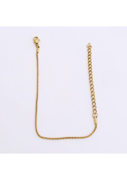 Çelik Zincir Bileklik Ince Unisex