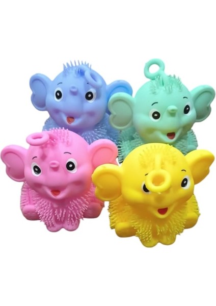 LED Işıklı Fil Duyusal Oyuncak Işıklı Yumuşak Yoyo Fil Pembe Fil Mavi Fil Su Yeşili Fil Sarı Fil