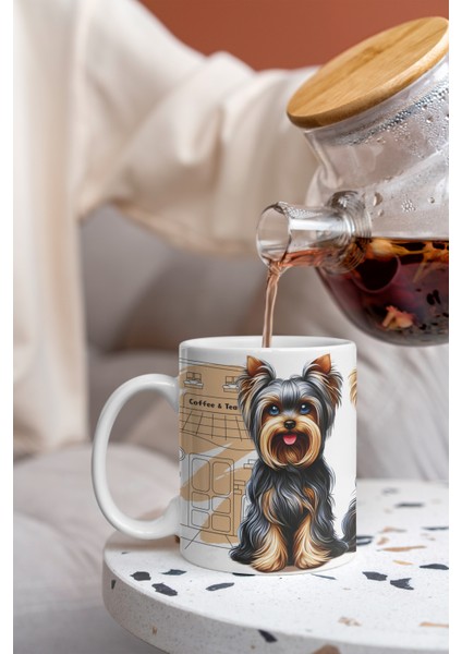 Yorkie Özel Tasarım Porselen Kupa 300 ml indirimleri