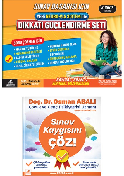 Dikkati Güçlendirme Seti 8. Sınıf 14 Yaş ve Sınav Kaygısını Çöz!
