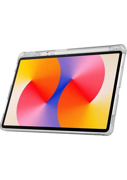 Huawei Matepad Se 11 Kılıf Yatay ve Dikey Standlı Uyku Modlu Kalemlikli Trifold Arkası Soft Silikon Smart Kılıf