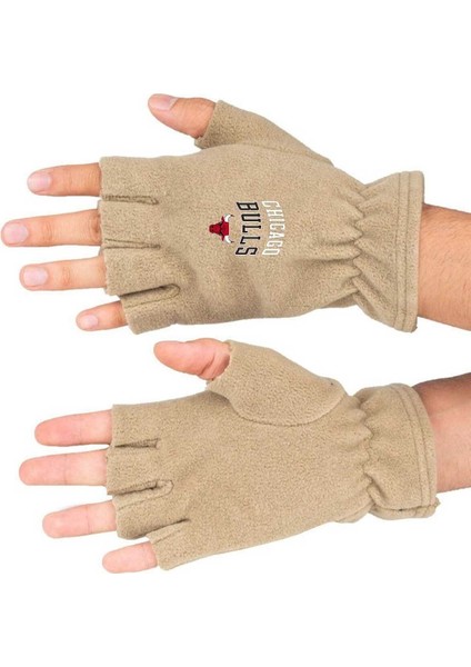 Bej Kışlık Kesik Polar Eldiven, Rahat ve Şık, Yumuşak Dokuma, Bll3761