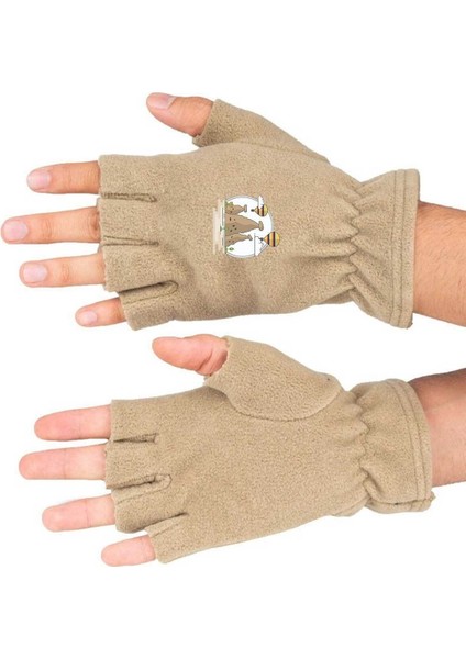 Kapadokya Baskılı Kışlık Kesik Polar Eldiven BLL3793