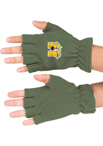 Catdog Baskılı Kışlık Kesik Polar Eldiven BLL3488