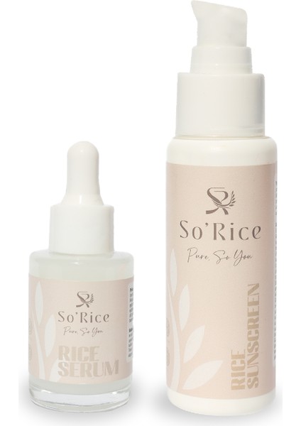 Pirinç Özlü Güneş Kremi ve Serum Seti