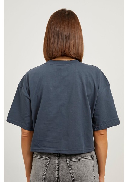 Baskılı Crop T-Shirt