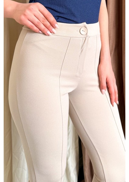 Kadın Crep Havuç Paça Pantolon 3857