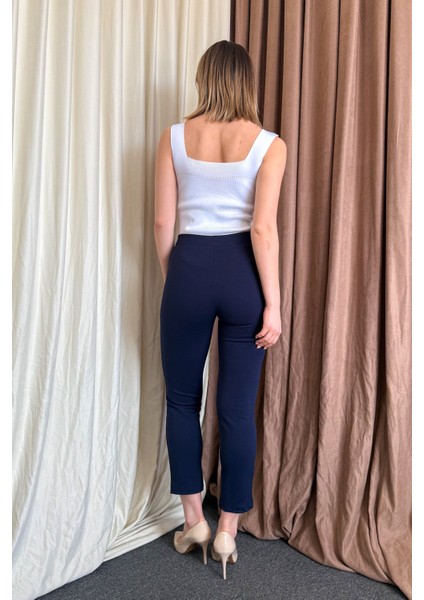 Kadın Crep Havuç Paça Pantolon 3857