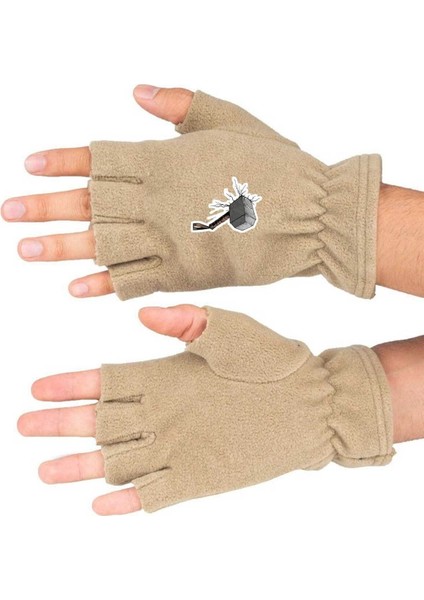 Balta Baskılı Kışlık Kesik Polar Eldiven BLL3641