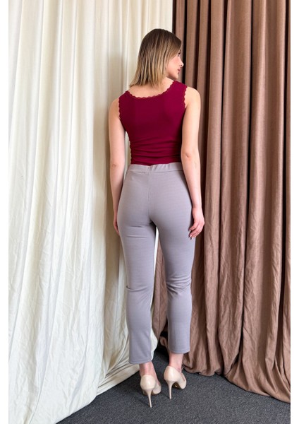Kadın Crep Havuç Paça Pantolon 3857