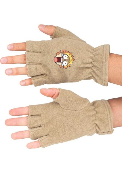 Naruto Baskılı Kışlık Kesik Polar Eldiven BLL3675