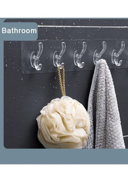 5'li Şeffaf Kendinden Yapışkanlı Silikon Askı, Turuncu, Plastik, Parça Sayısı 5 modelleri