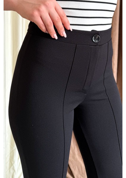 Kadın Crep Havuç Paça Pantolon 3857