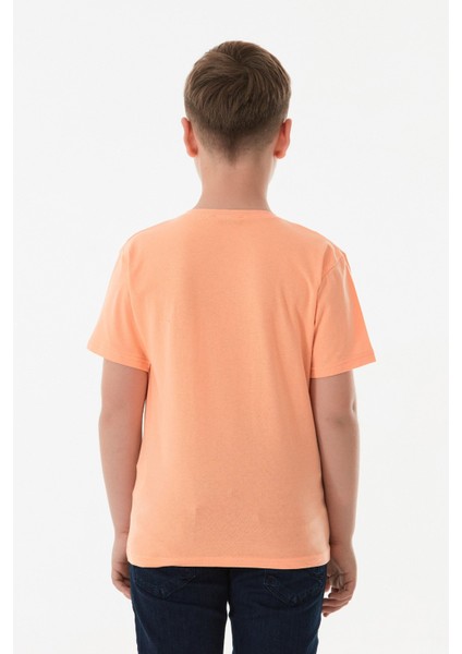 Slogan Baskılı Bisiklet Yaka Erkek Çocuk Tişört fırsatları