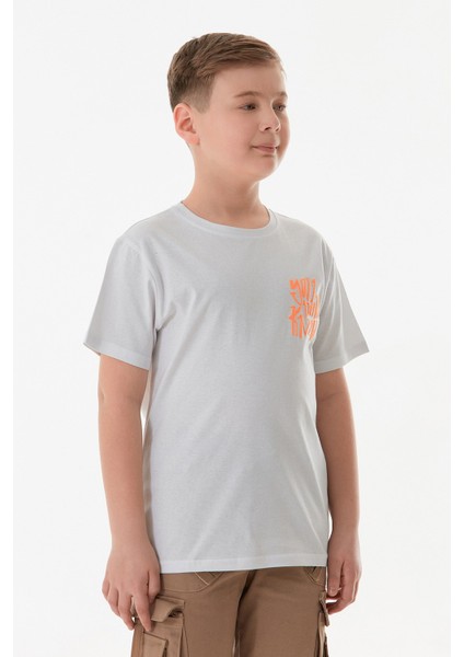 %100 Pamuk Önü ve Arkası Baskılı Erkek Çocuk Tişört modelleri