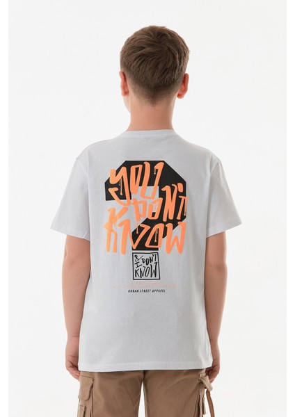 %100 Pamuk Önü ve Arkası Baskılı Erkek Çocuk Tişört fırsatları