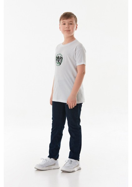 %100 Pamuk Yazı Baskılı Bisiklet Yaka Erkek Çocuk Tişört fiyatları