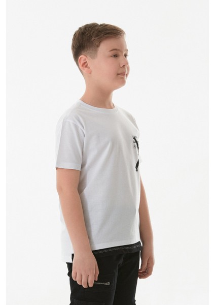 %100 Pamuk x Baskılı Erkek Çocuk Tişört fırsatları