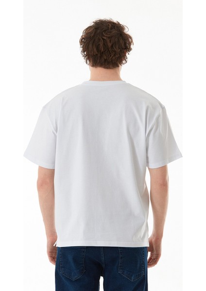 Basic Bisiklet Yaka Oversize Tişört