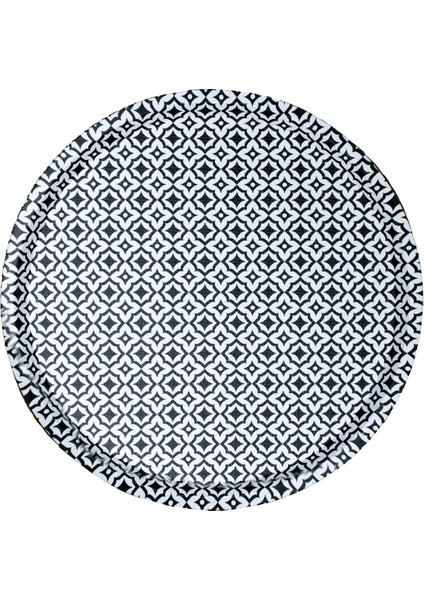 Dijital Desenli Yuvarlak Sunum Tepsisi