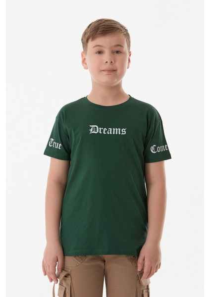 %100 Pamuk Dreams Baskılı Erkek Çocuk Tişört