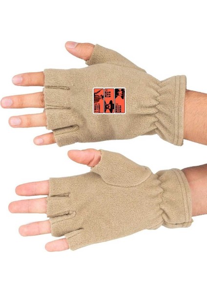 Good Bad Ugly Baskılı Kışlık Kesik Polar Eldiven BLL3821