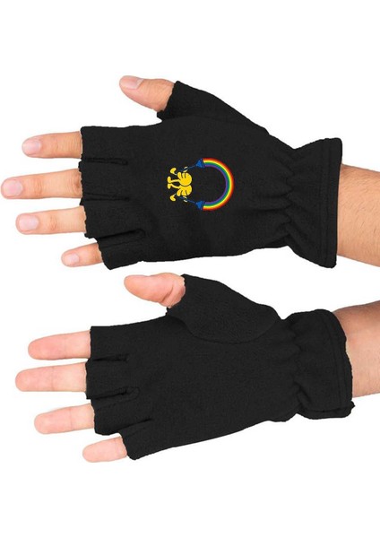 Gökkuşağı Polar Kesik Eldiven BLL4410