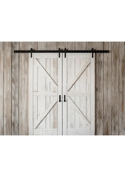Ahşap Görünümlü Çift Kapı Arka Plan 200X150CM, Stüdyo Fonu