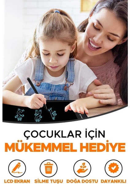 Writing Tablet LCD 8.5 Inç Dijital Kalemli Çizim Yazı Tahtası Grafik Not Yazma Eğitim Tableti