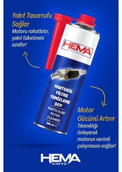 Profy Hema Aerosol Dfp Partikül Filtre Temizleyici Sprey - Yüksek Performanslı Temizlik 300 ml