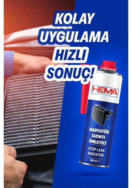Aerosol Radyatör Sızıntı Önleyici Hızlı Sızıntı Tamiri, Motor Soğutma Koruması, 300 ml