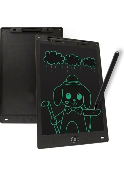 10" Büyük Boy Dijital Yazı Tahtası Grafik Çizim Tableti 10 Inç LCD Çocuk Tablet - Siyah