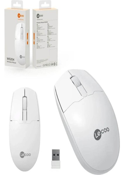 Lecoo Kablosuz Mouse Beyaz WS204