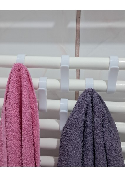 Banyo Kalorifer Askısı 6'lı Set Sağlam, Şık ve Yer Kaplamayan Tasarım