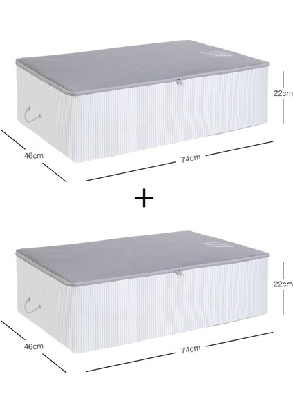 Mega Boy Gri Baza Altı Yastık Yorgan Kazak Hurcu 74x46x22, Polipropilen fiyatları