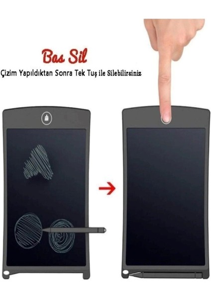 8.5 Inç LCD Digital Çocuk Yazı Çizim Tableti - Turkuaz modelleri