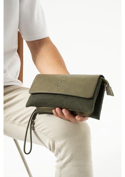 5008 Kanvas El Çantası El Portföyü Clutch Çanta